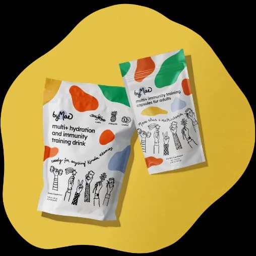 byMae multi+ for adults drink and capsules pouches