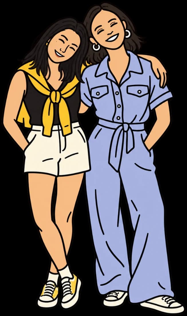 D’nae and Vivian standing together