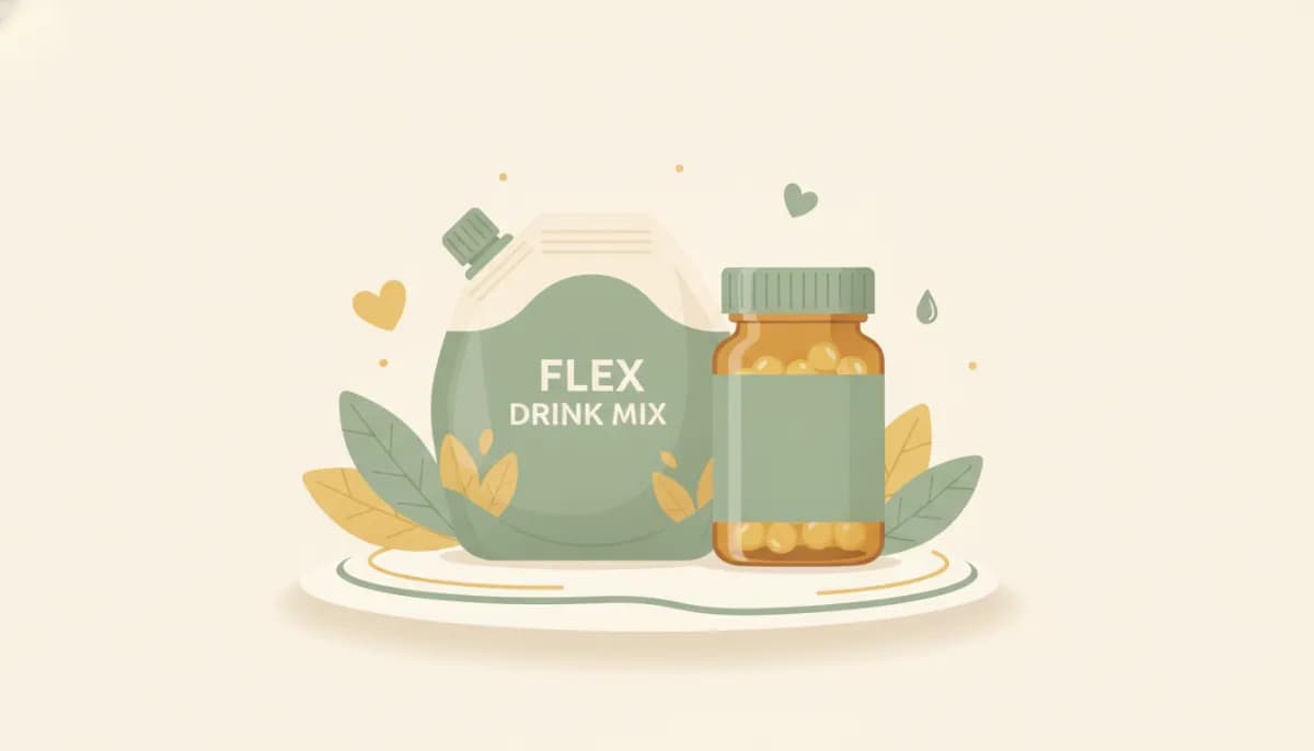 byMae multi+ for adults Flex Bundle showing the drink mix and capsules together