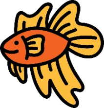 Hand-drawn betta fish